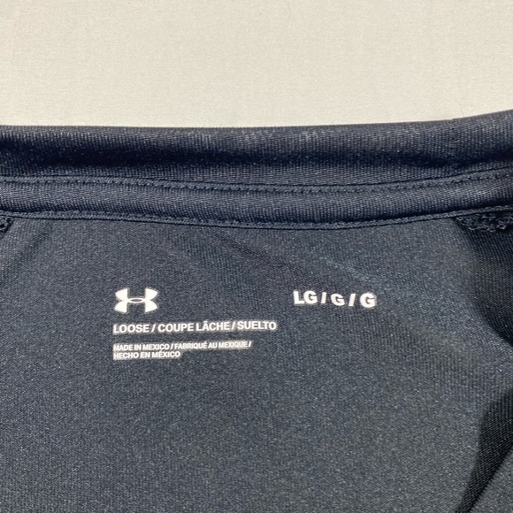 Under Armour Shirt Men’s Large Thermal Athletic Long Sleeve Black Cold Shirt - Picture 2 of 7